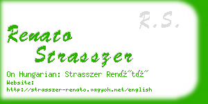 renato strasszer business card